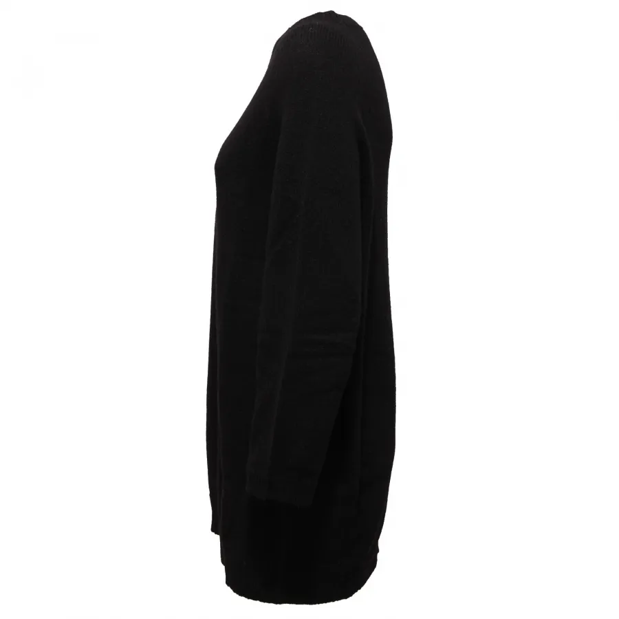 3469K maglione overlong donna WOOLRICH black wool sweater woman