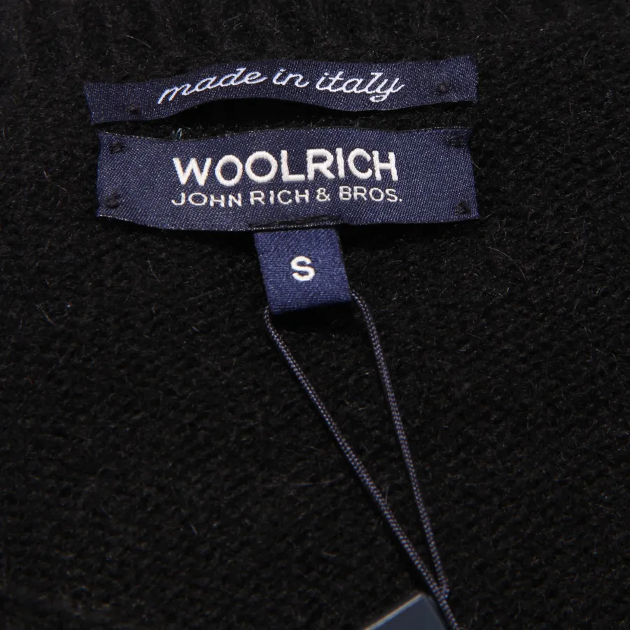 3469K maglione overlong donna WOOLRICH black wool sweater woman