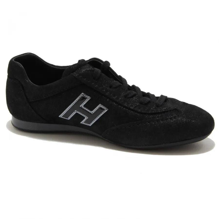 36765 sneaker HOGAN OLYMPIA scarpa nera bimba shoes kids