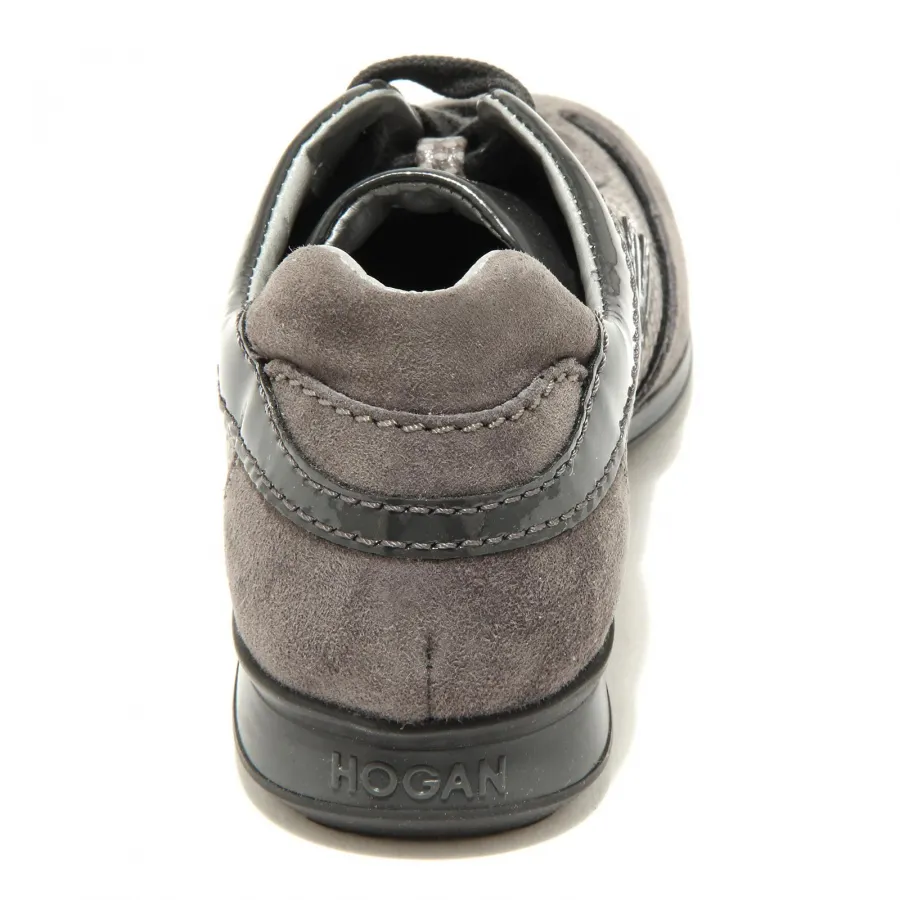 5244G sneaker bimba colore piombo catrame HOGAN JUNIOR olympia mod allacciato in