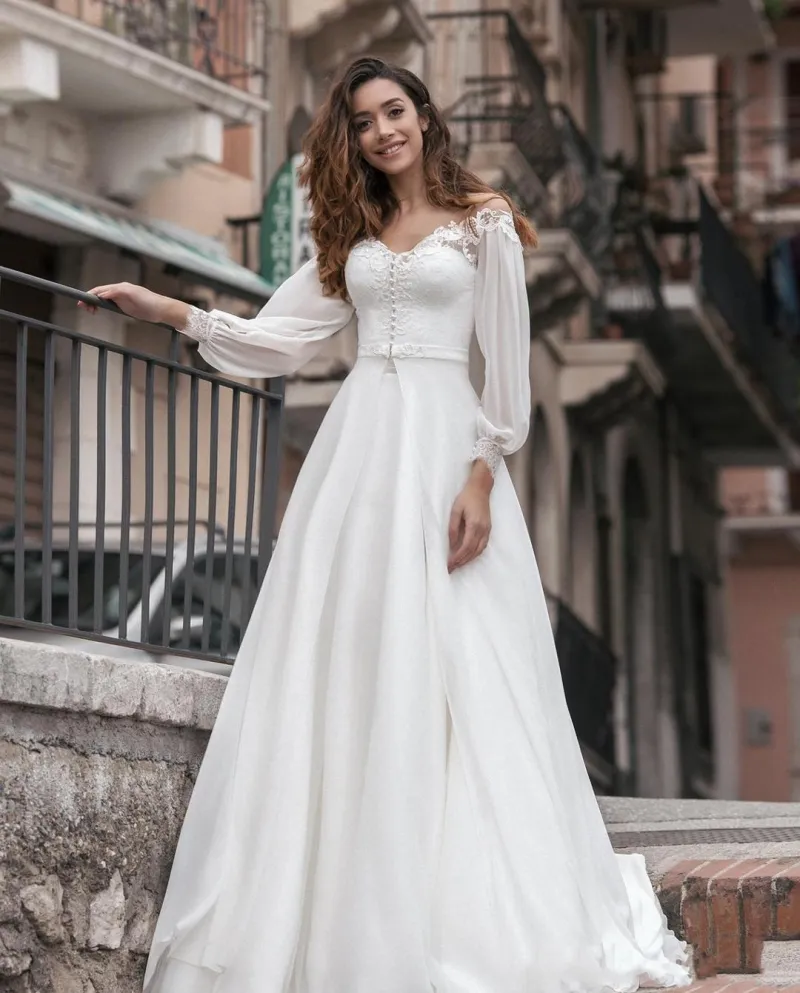 Abiti da sposa vintage a sirena con giacca e gonna rimovibili 2022 L