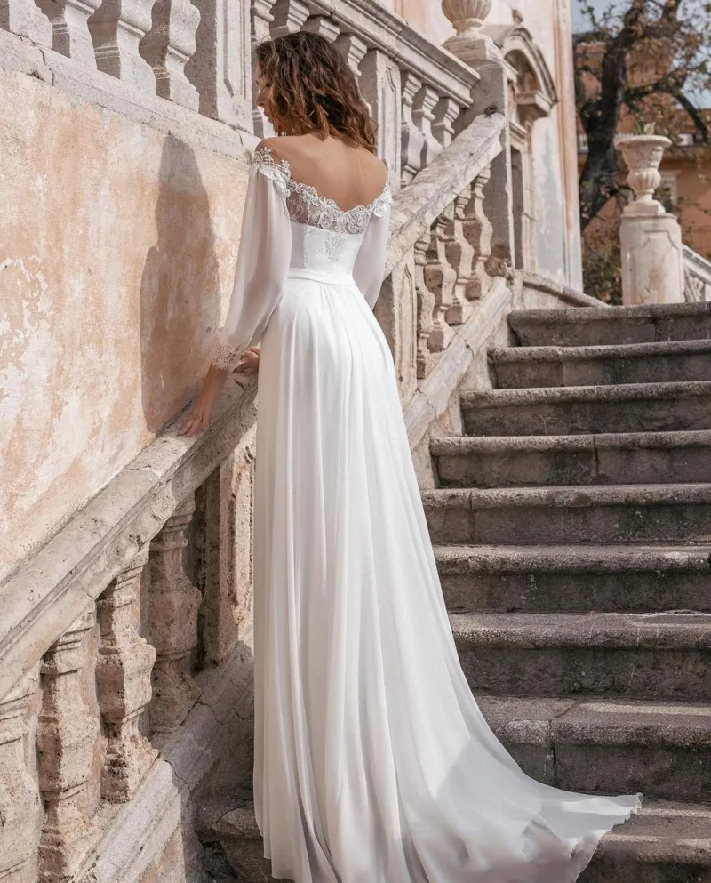 Abiti da sposa vintage a sirena con giacca e gonna rimovibili 2022 L