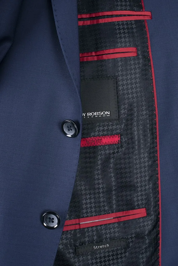 Abito bluette slim fit roy robson in lana stretch