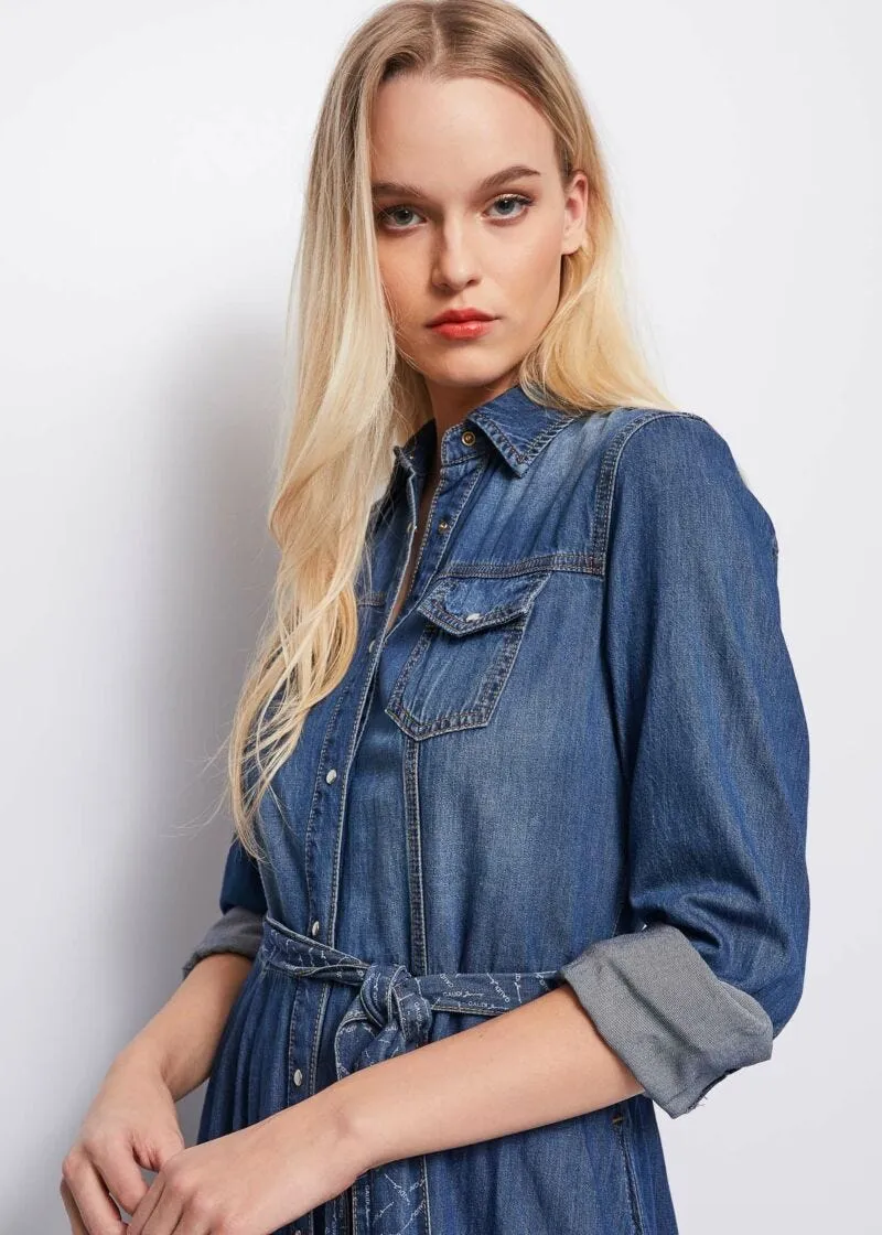 Abito chemisier in denim