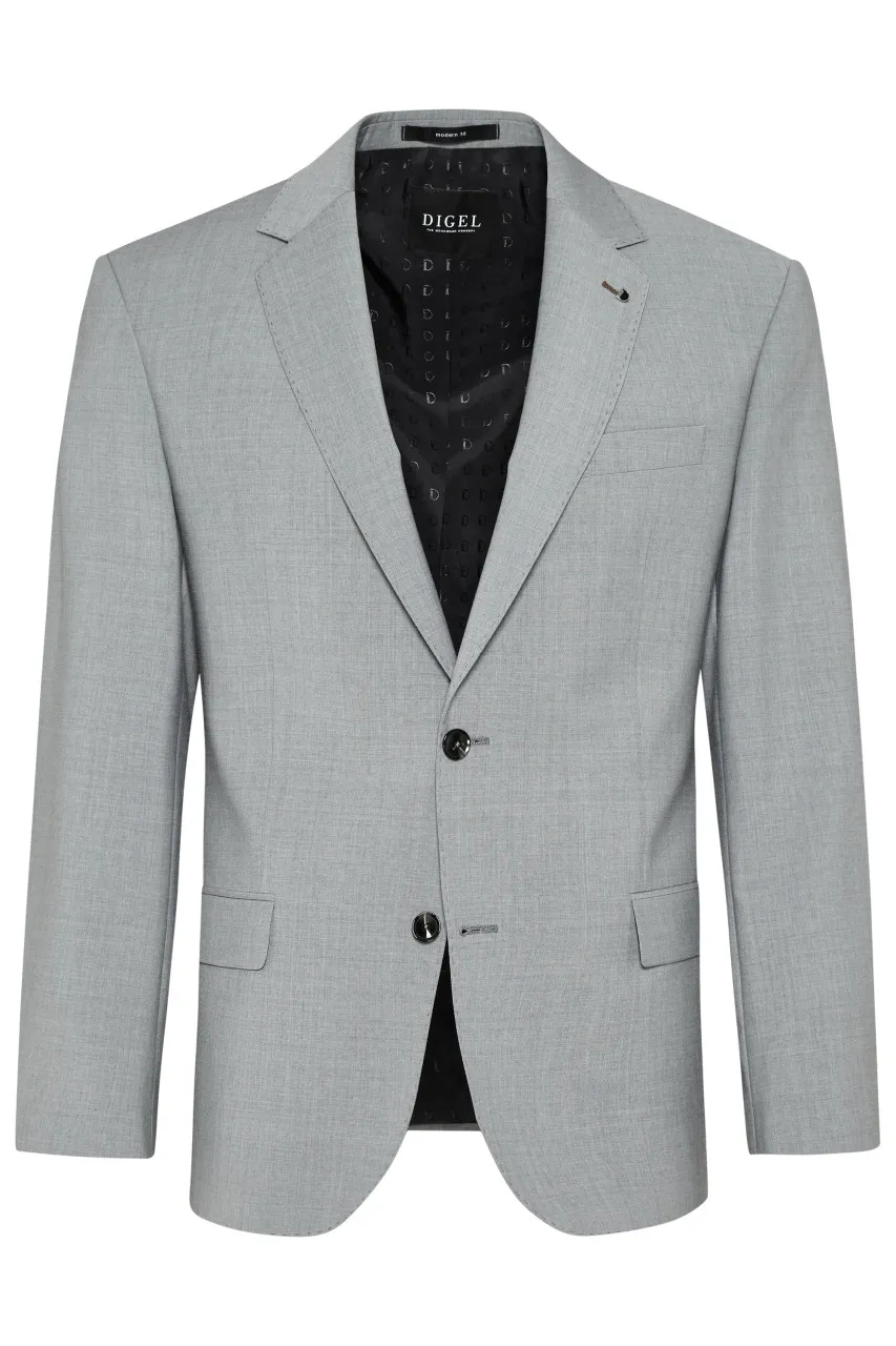 Abito drop quattro digel grigio chiaro in lana stretch easywool