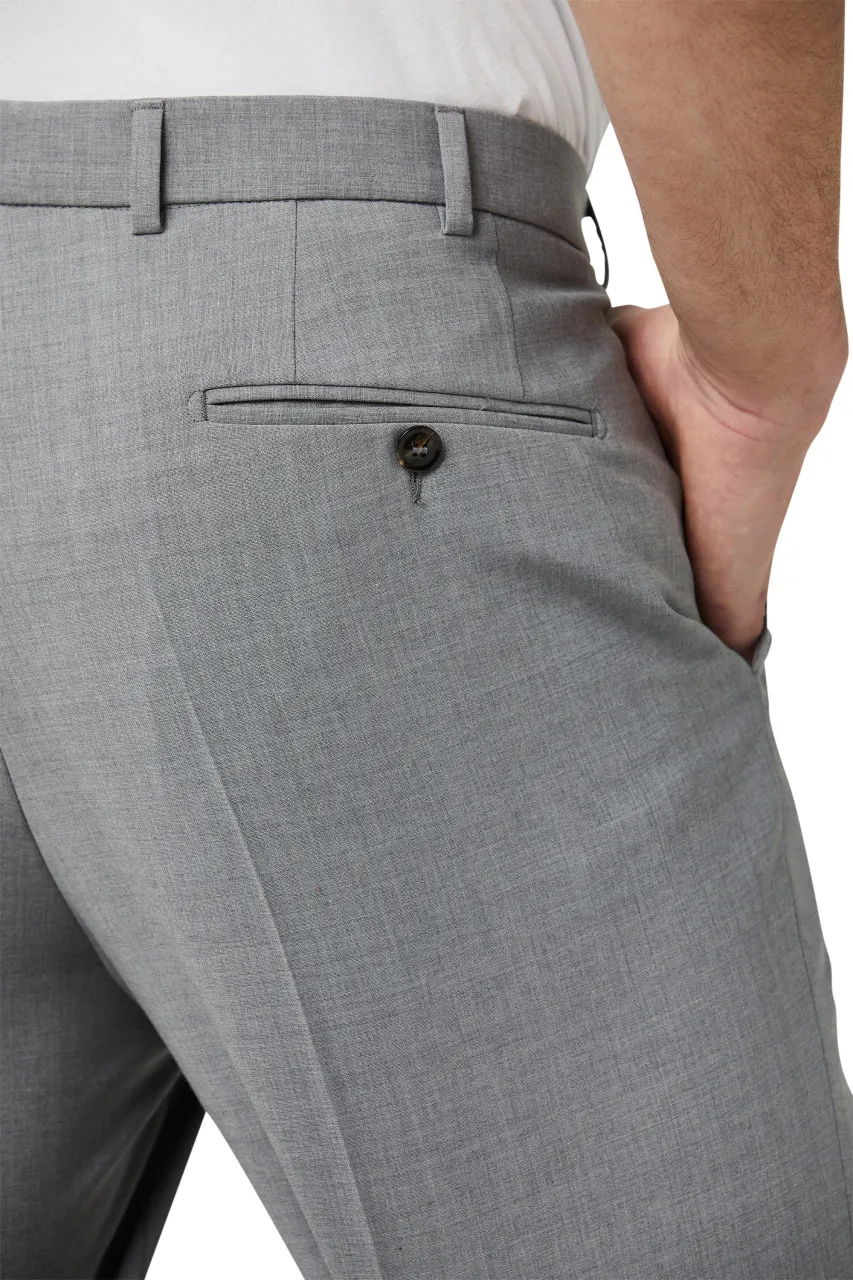 Abito drop quattro digel grigio chiaro in lana stretch easywool