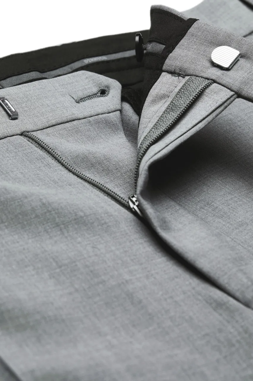 Abito drop quattro digel grigio chiaro in lana stretch easywool