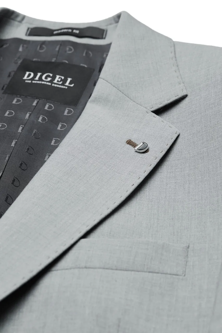 Abito drop quattro digel grigio chiaro in lana stretch easywool