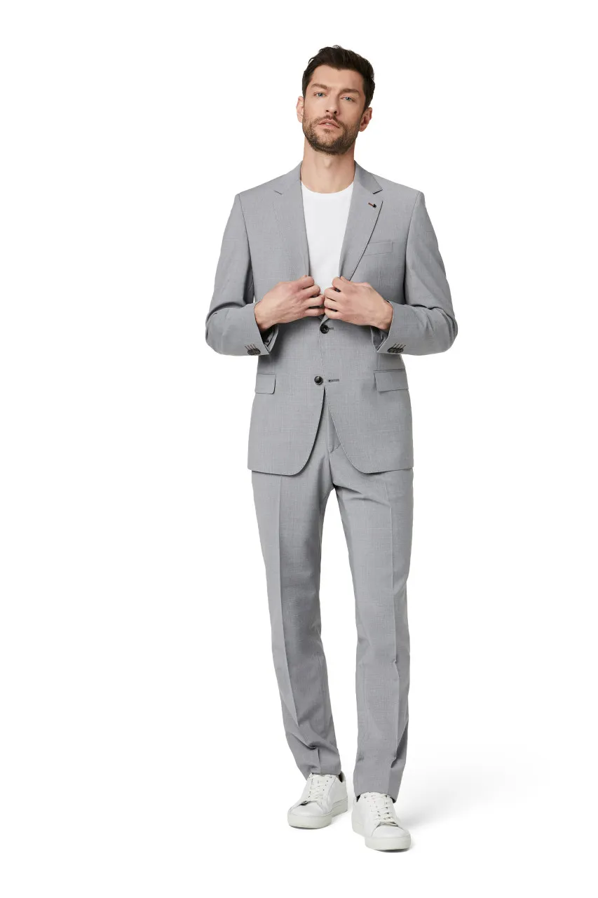 Abito drop quattro digel grigio chiaro in lana stretch easywool