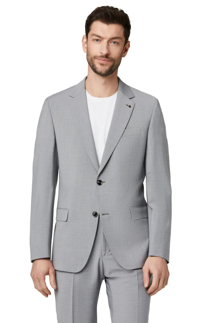 Abito drop quattro digel grigio chiaro in lana stretch easywool