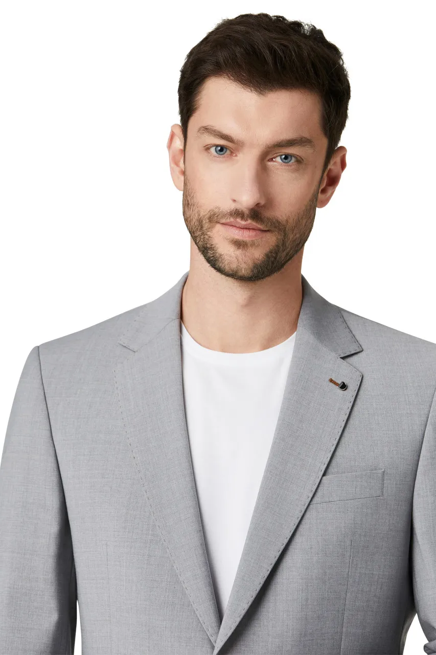 Abito drop quattro digel grigio chiaro in lana stretch easywool