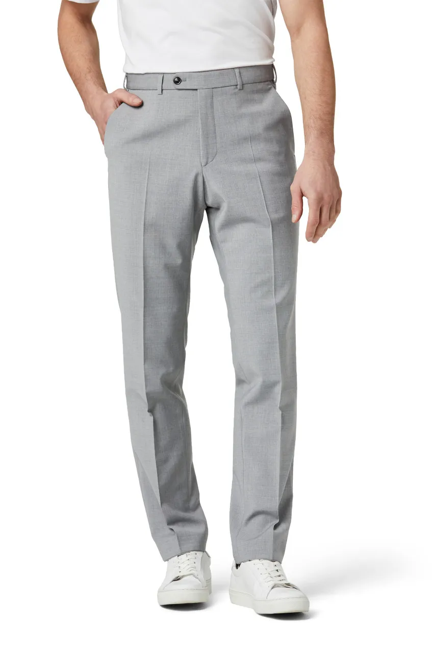Abito drop quattro digel grigio chiaro in lana stretch easywool