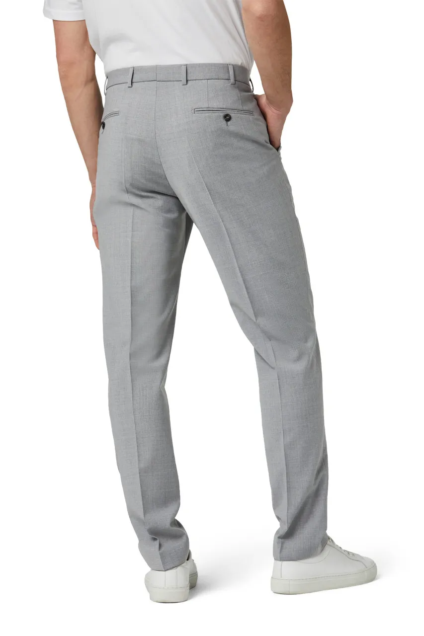 Abito drop quattro digel grigio chiaro in lana stretch easywool