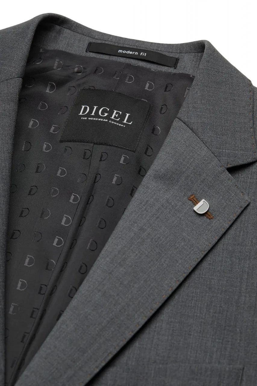 Abito grigio medio digel in lana stretch easywool modern fit
