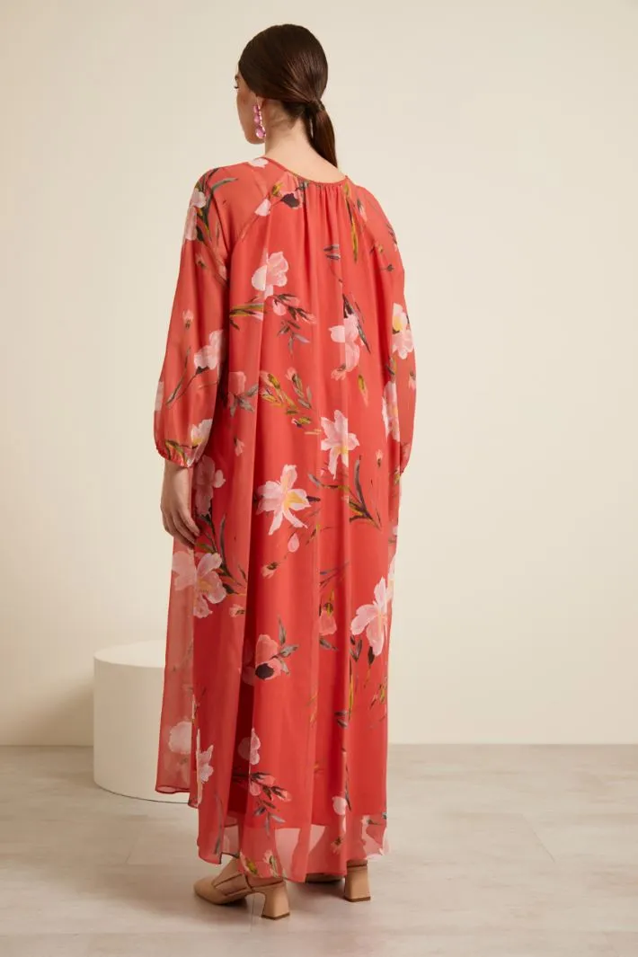 Abito in georgette con cintura