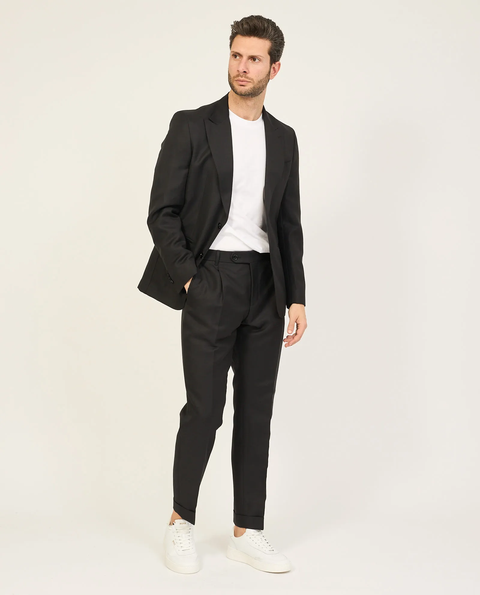 Abito uomo Boss slim fit in misto lino