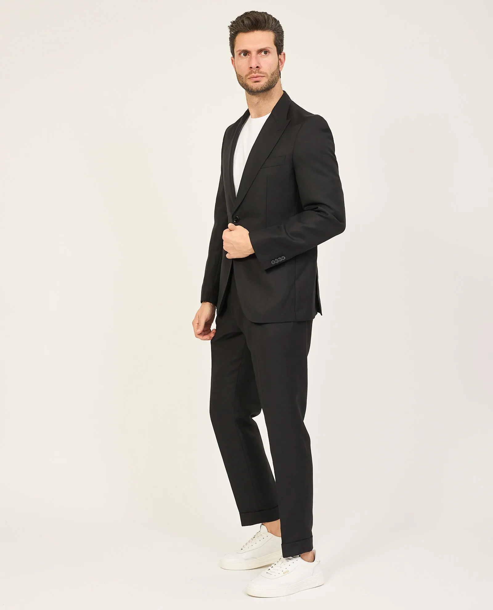 Abito uomo Boss slim fit in misto lino
