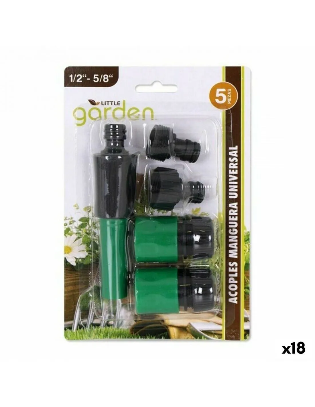 Accoppiamenti Universal Little Garden 23780 1/2" - 5/8" 5 Pezzi 18 Unità