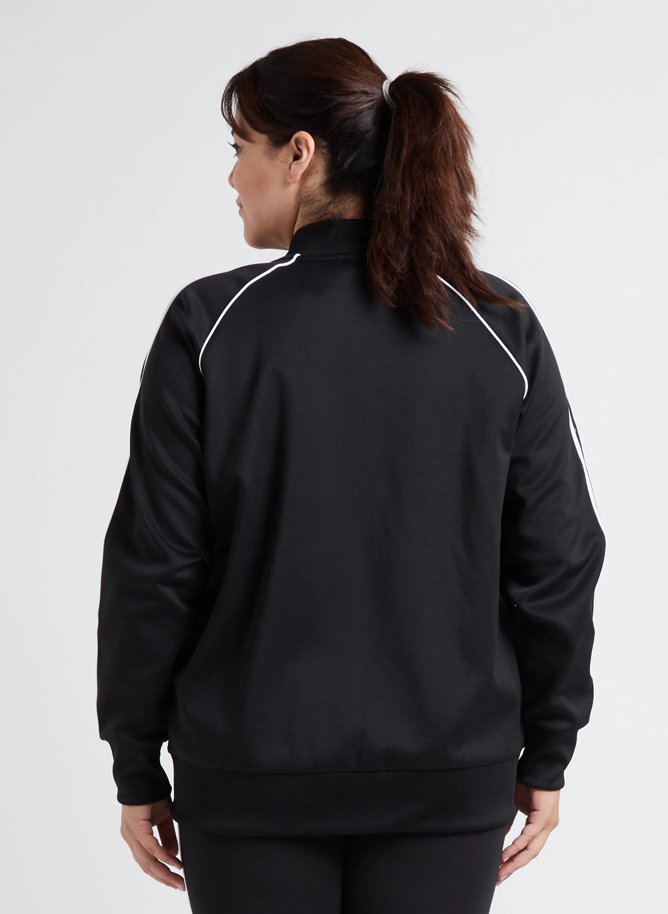  ADIDAS   Giacca collo teddy con dettaglio tre bande | Nero