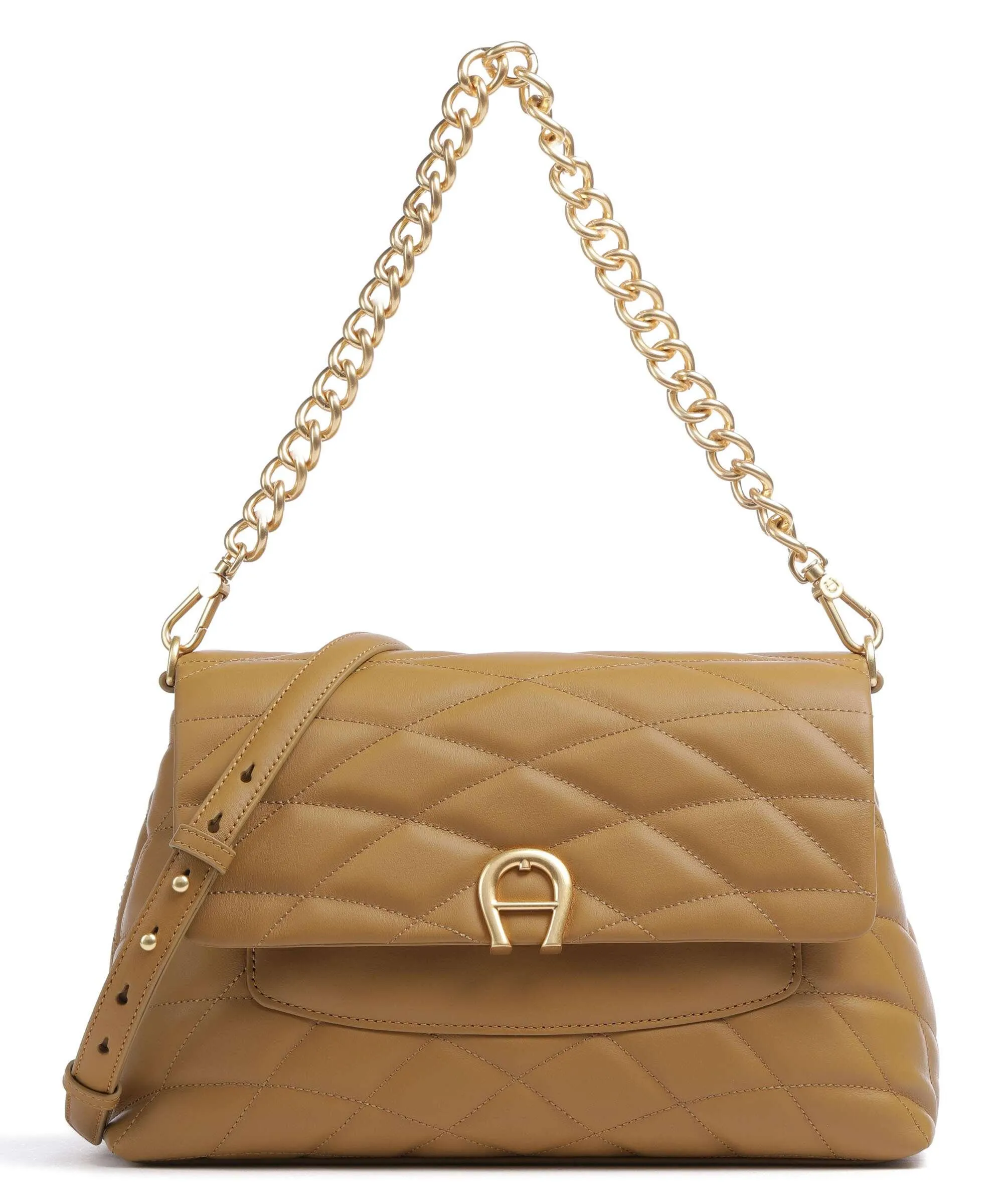  Aigner Maggie M Borsa a spalla pelle di vacchetta finemente grana ocra  