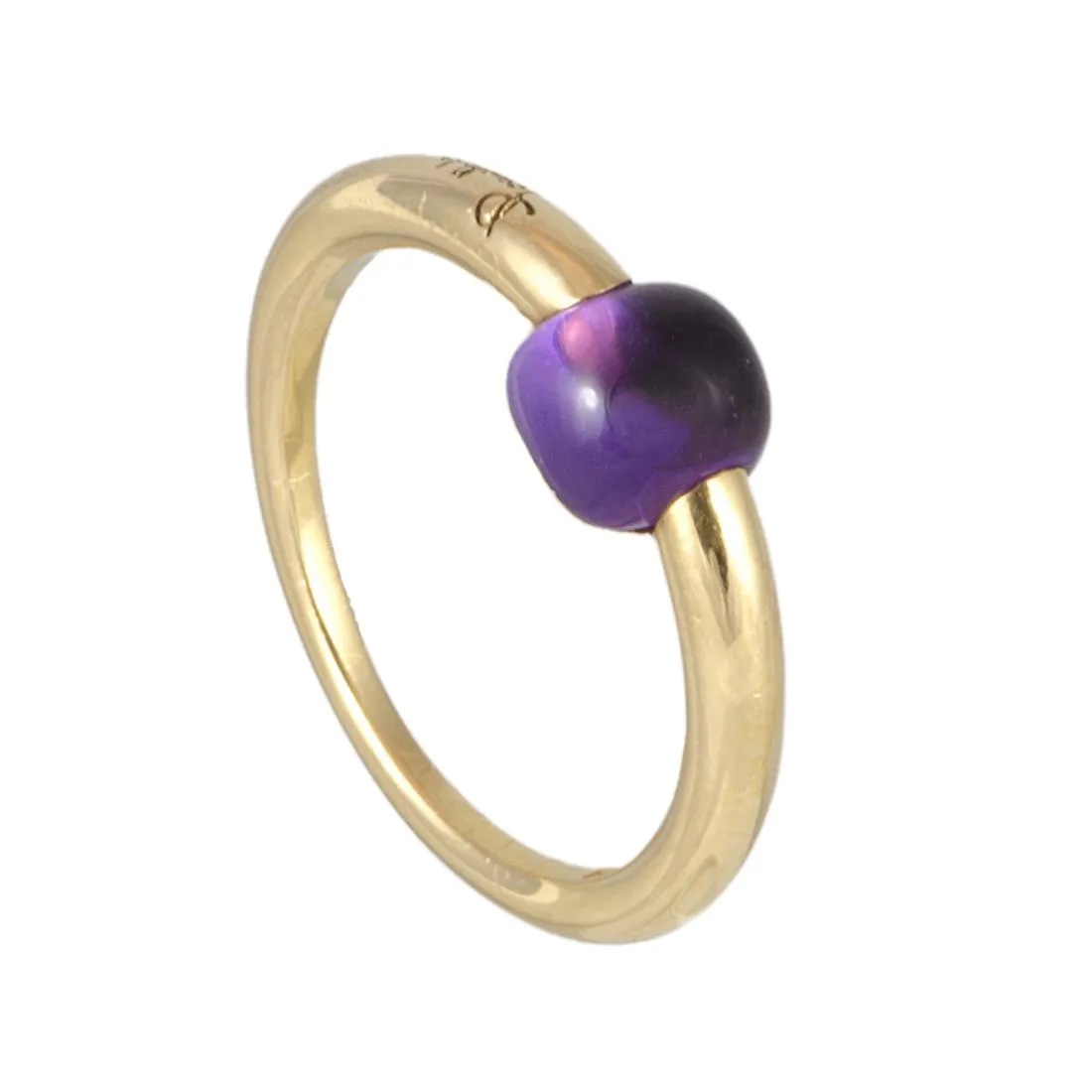ANELLO IN ORO ROSA M'AMA NON M'AMA AMETISTA MIS 13