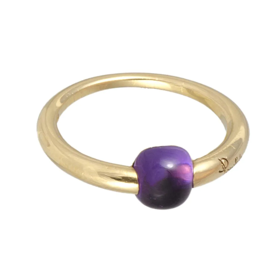 ANELLO IN ORO ROSA M'AMA NON M'AMA AMETISTA MIS 13