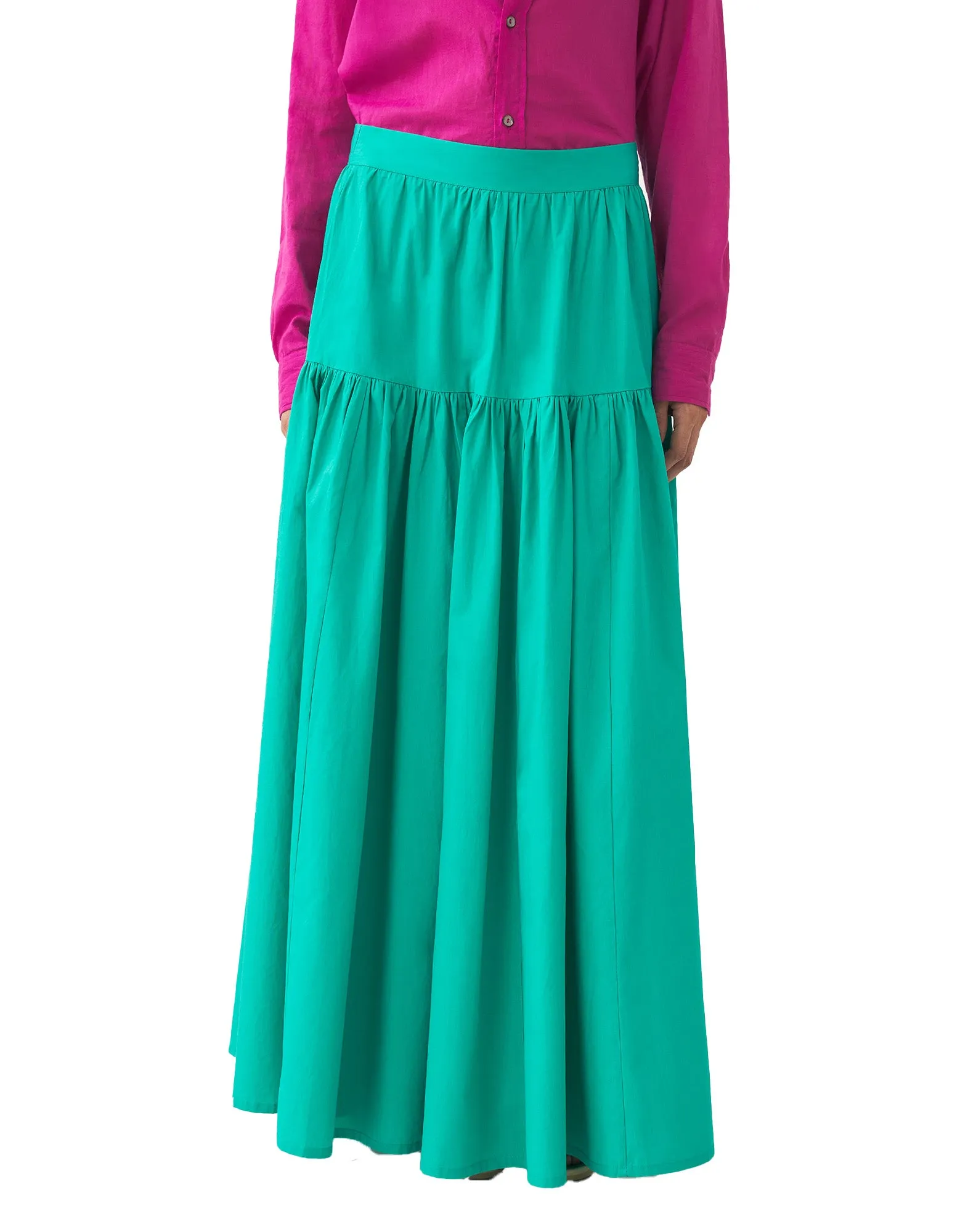 ANTIK BATIK Gonna Lunga in Pop Aqua
