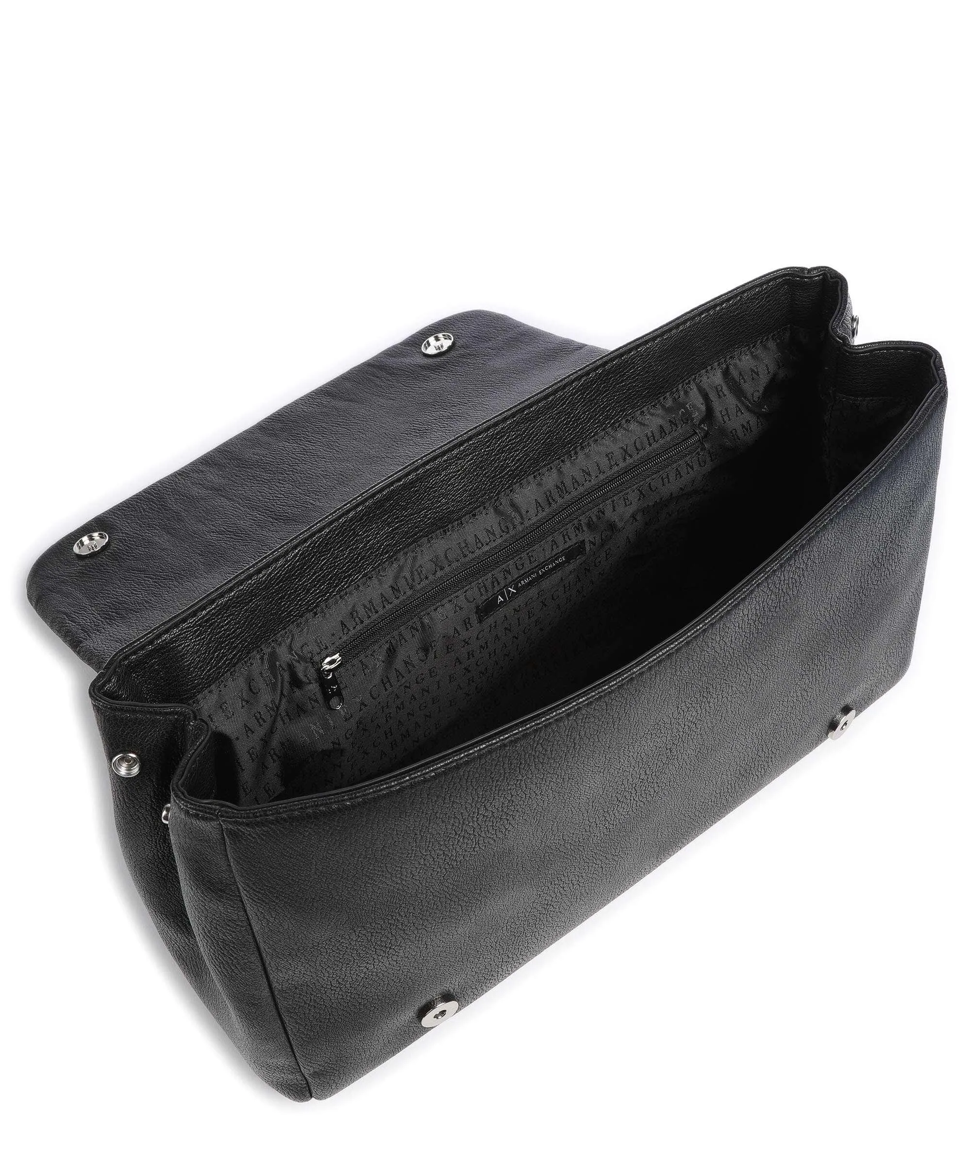  Armani Exchange Borsa a spalla pelle sintetica nero  