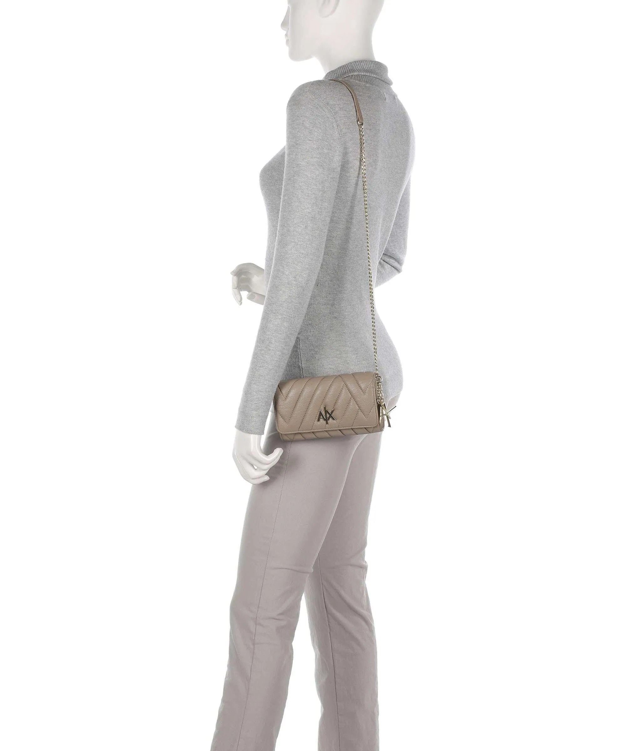  Armani Exchange Borsa a tracolla pelle sintetica taupe  