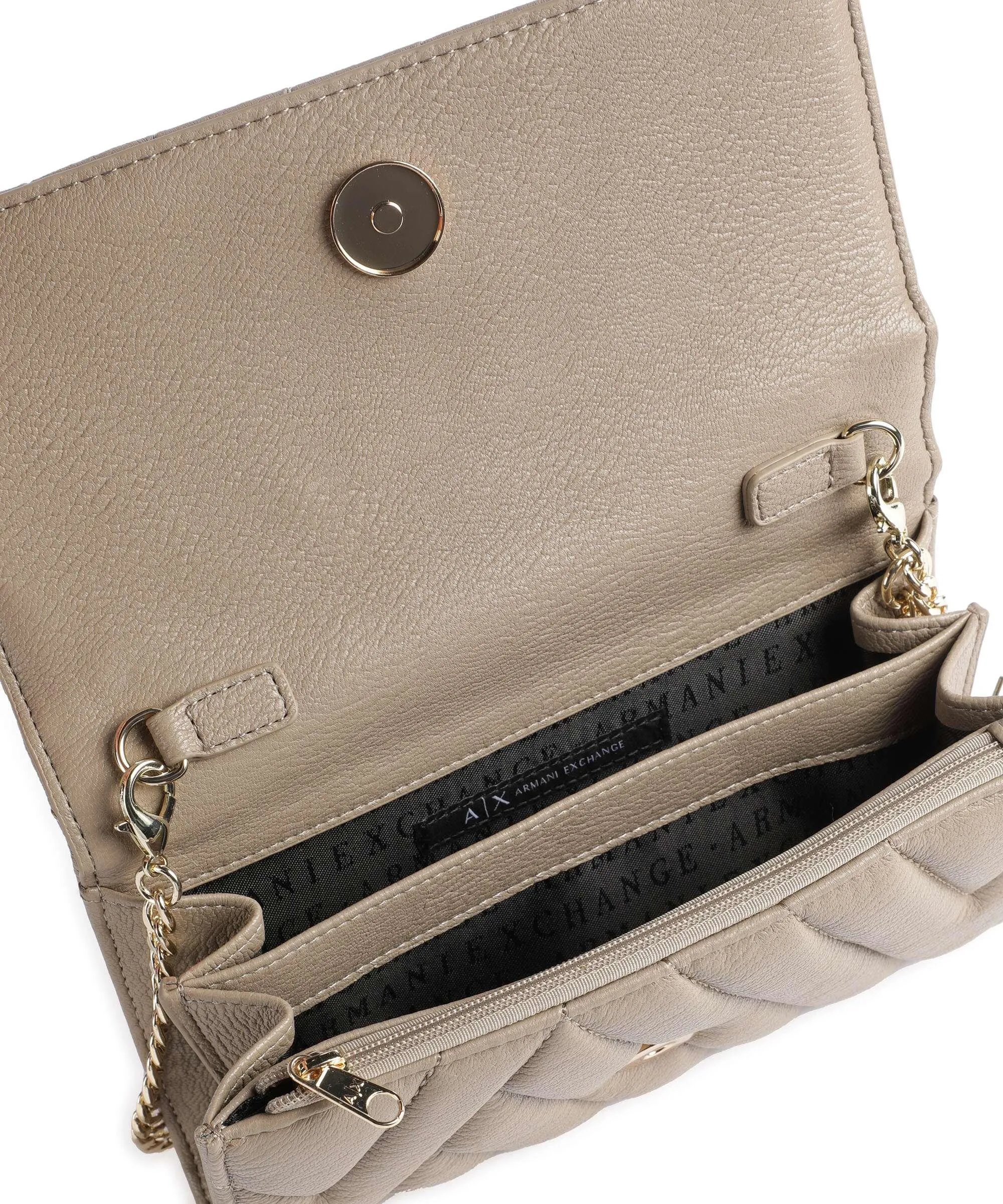  Armani Exchange Borsa a tracolla pelle sintetica taupe  