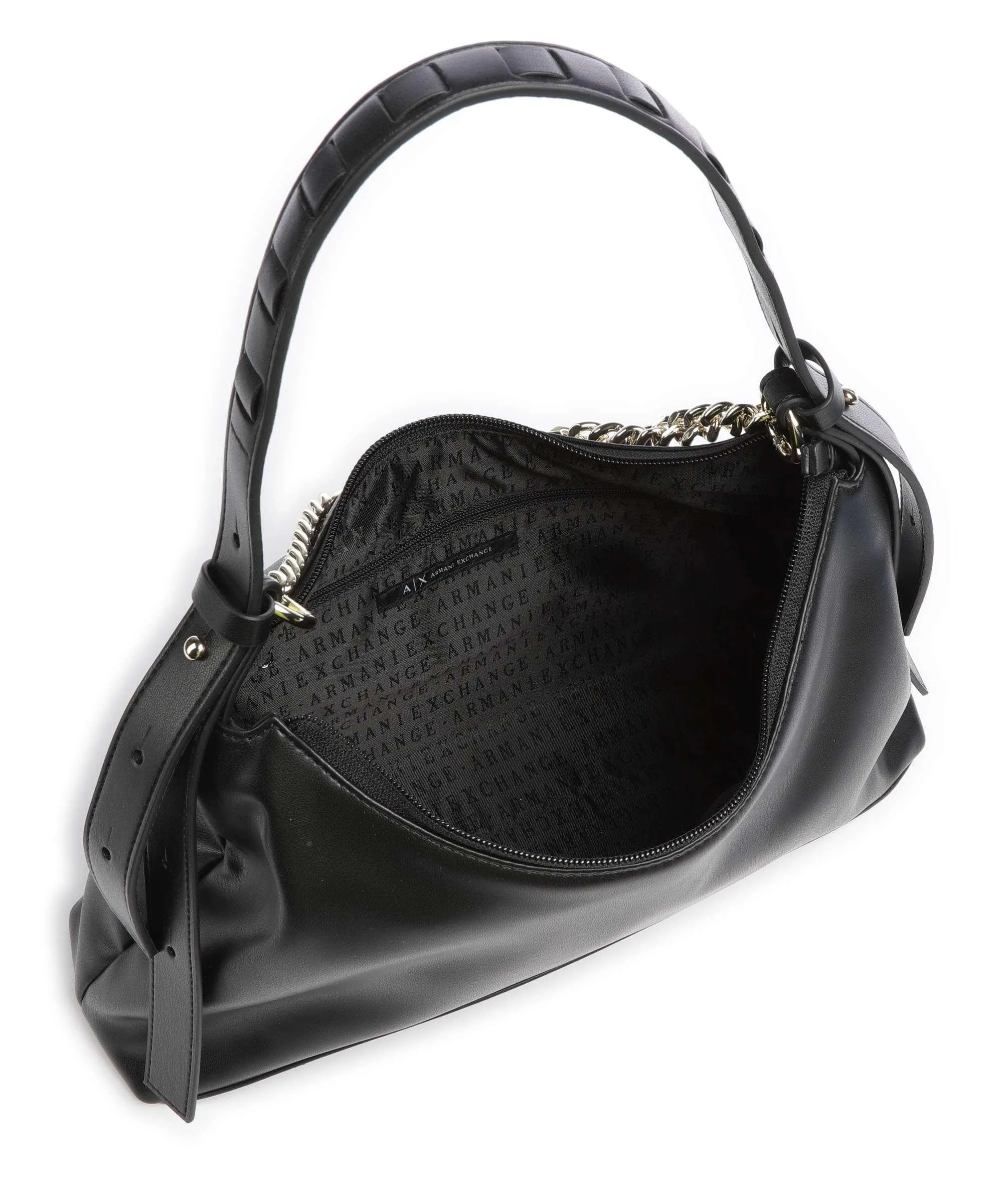  Armani Exchange Borsa hobo pelle sintetica nero  