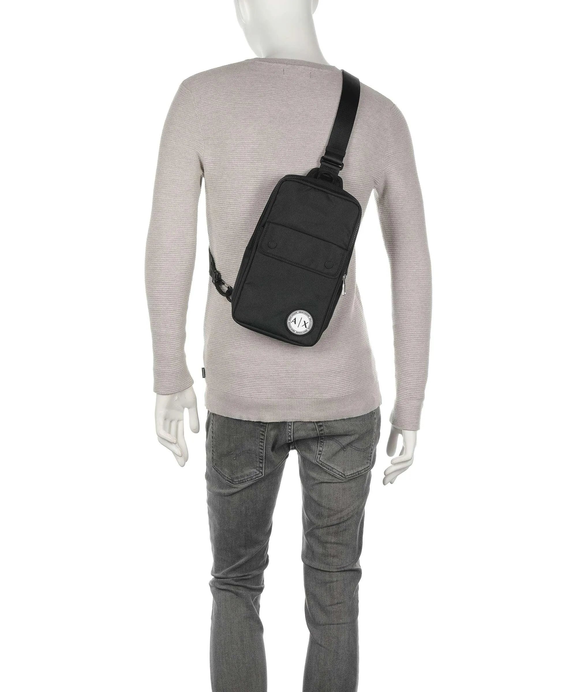  Armani Exchange Borsa sling poliestere nero  