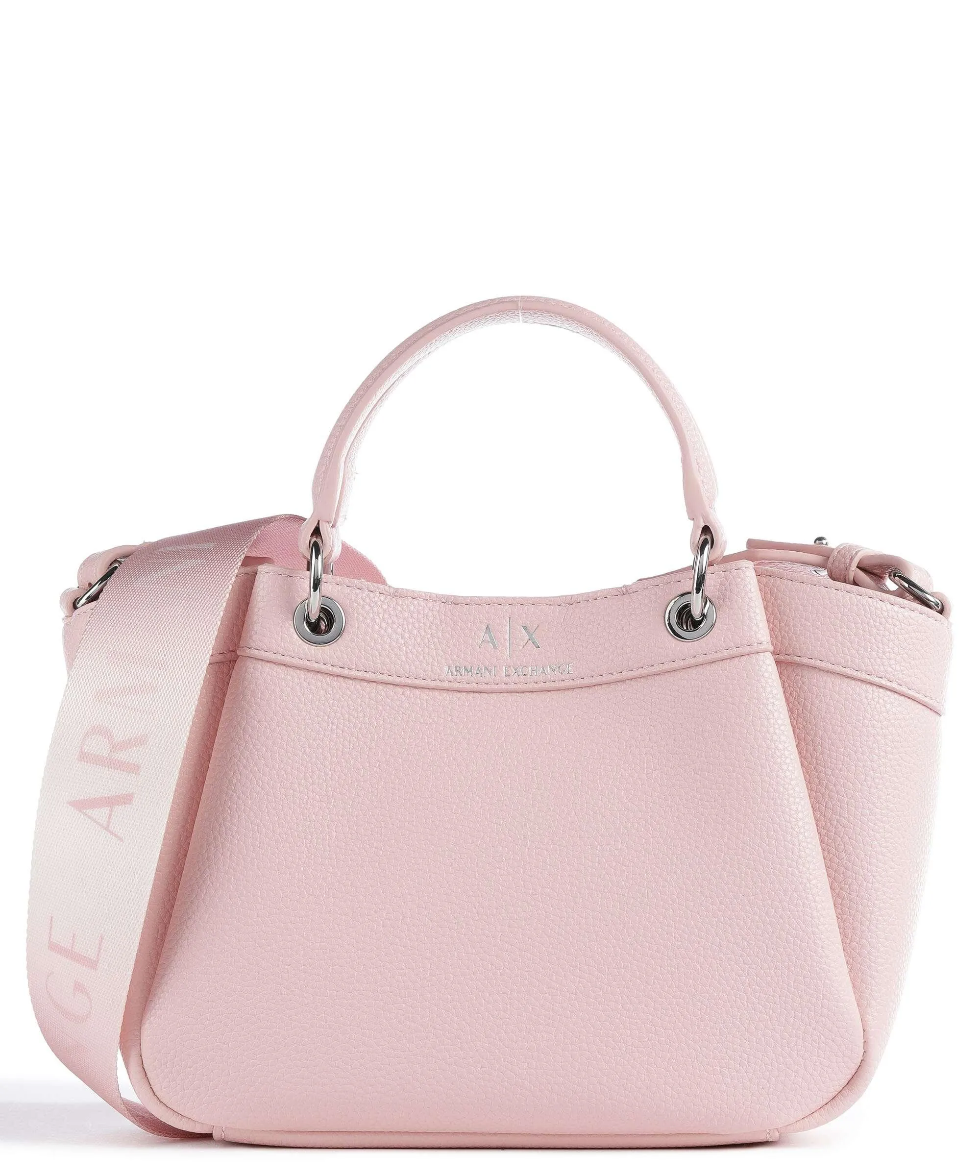  Armani Exchange Wave S Borsa a mano pelle sintetica rosa  
