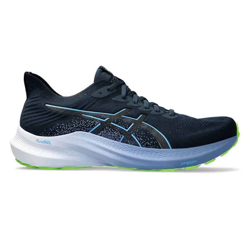 Asics Gt-2000 12 Blu Bianco Verde - Scarpe Running Uomo