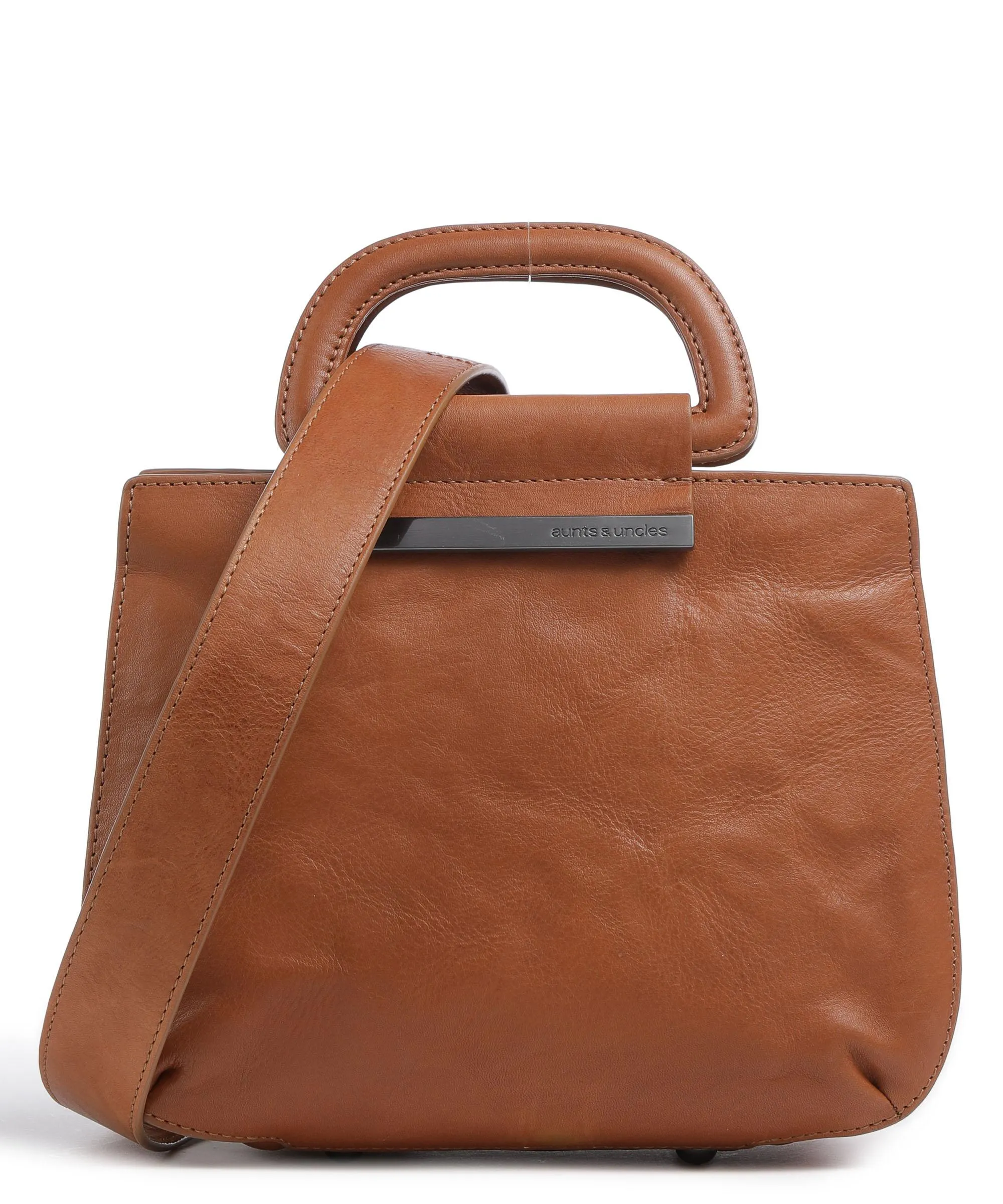  Aunts & Uncles Grandma's Luxury Club Mrs. Mochi Borsa a mano pelle granulata marrone  