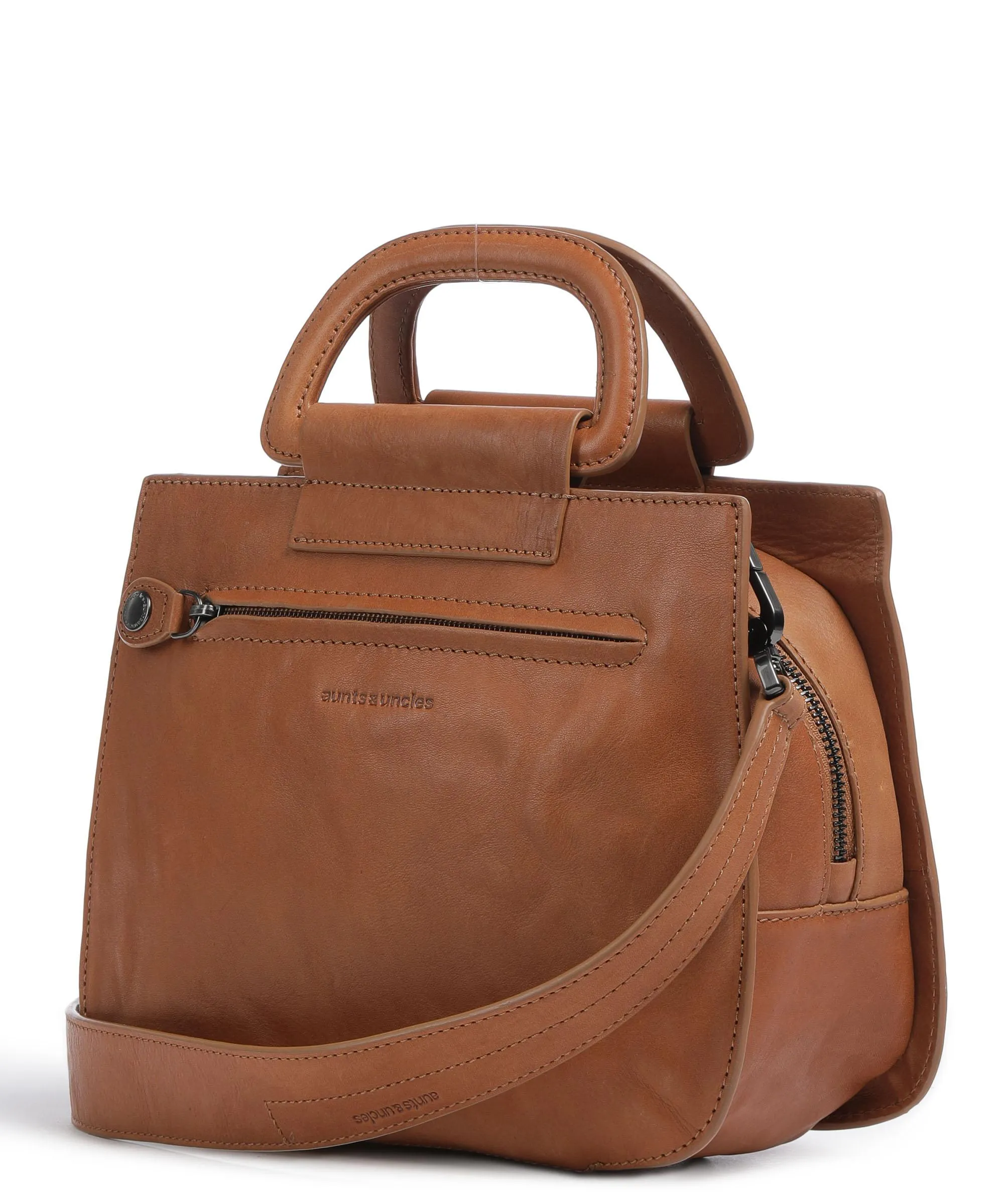  Aunts & Uncles Grandma's Luxury Club Mrs. Mochi Borsa a mano pelle granulata marrone  