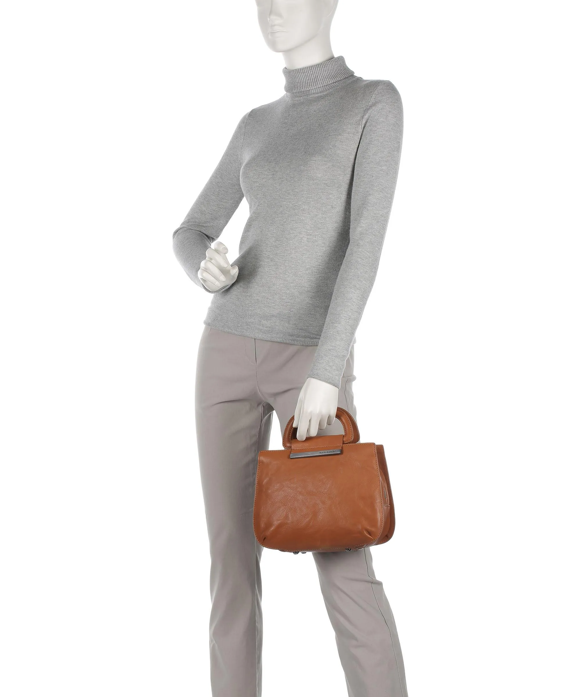 Aunts & Uncles Grandma's Luxury Club Mrs. Mochi Borsa a mano pelle granulata marrone  