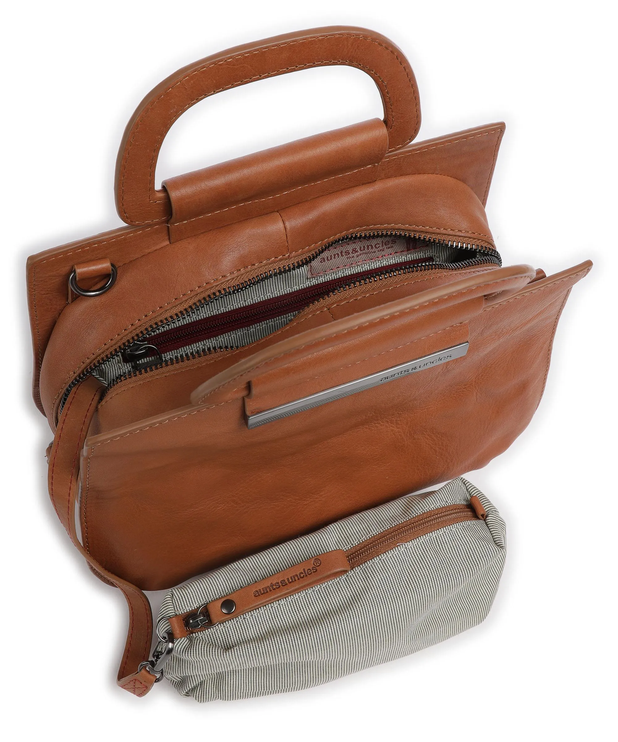  Aunts & Uncles Grandma's Luxury Club Mrs. Mochi Borsa a mano pelle granulata marrone  