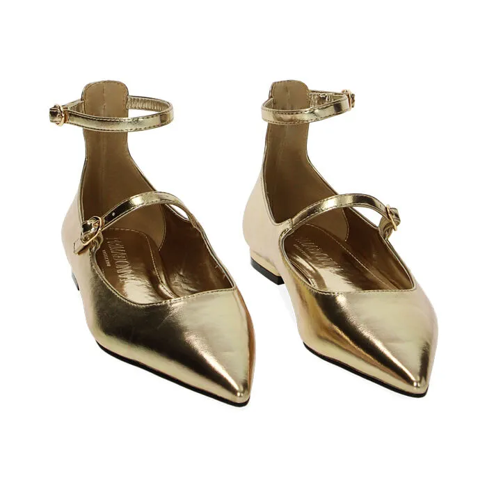 Ballerine oro a punta