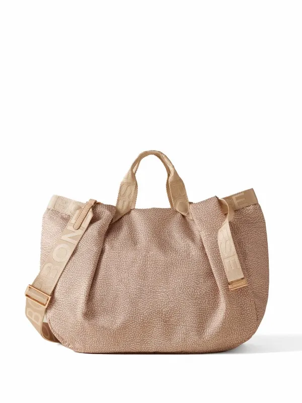 Bateau medium handbag in Op fabric