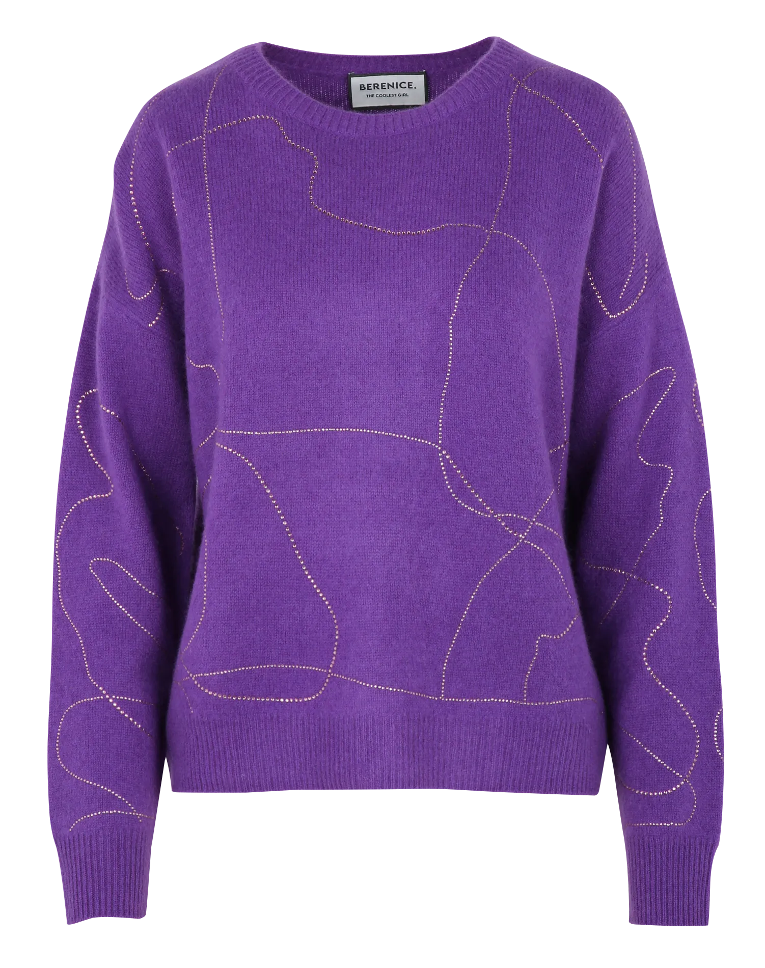  BERENICE   APOLLO - Maglione dritto con strass | Viola