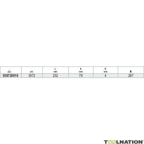 Beta 039720010 3972 Chiave a gradino 252 mm