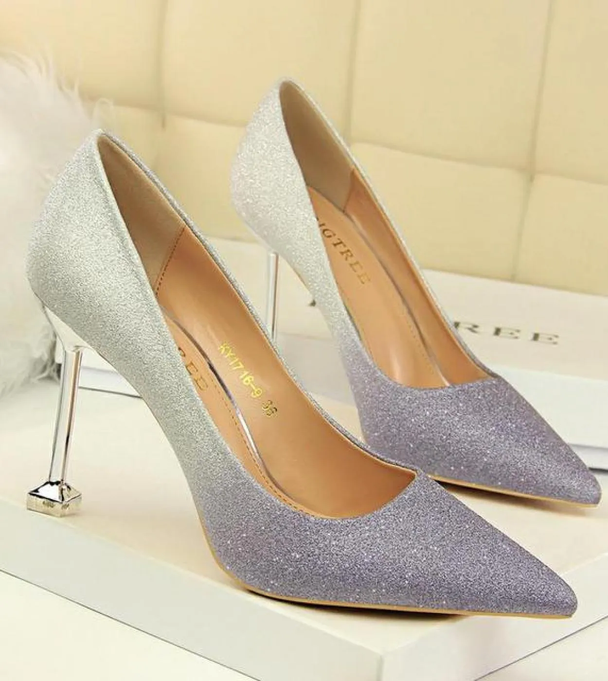 Bigtree Pumps Donna Tacchi alti 2022 Nuove scarpe basse da donna Scarpe eleganti con punta a punta Scarpe da ufficio moda Scarpe