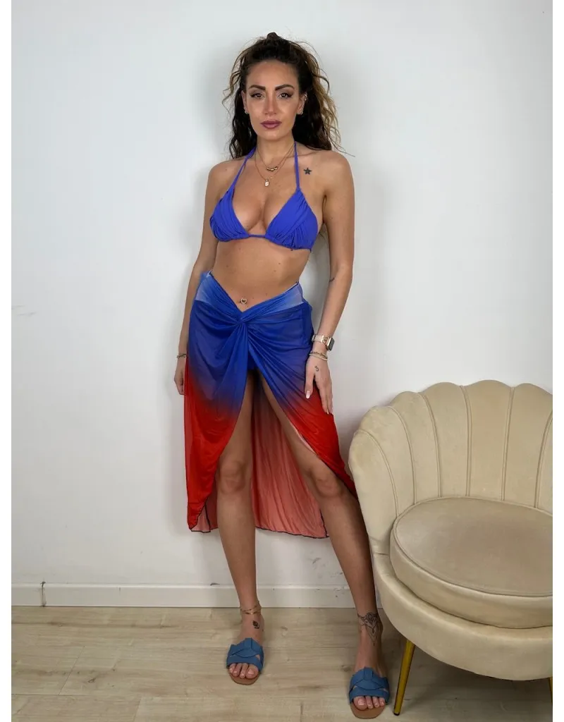BIKINI + GONNA PAREO ALICIA BLU