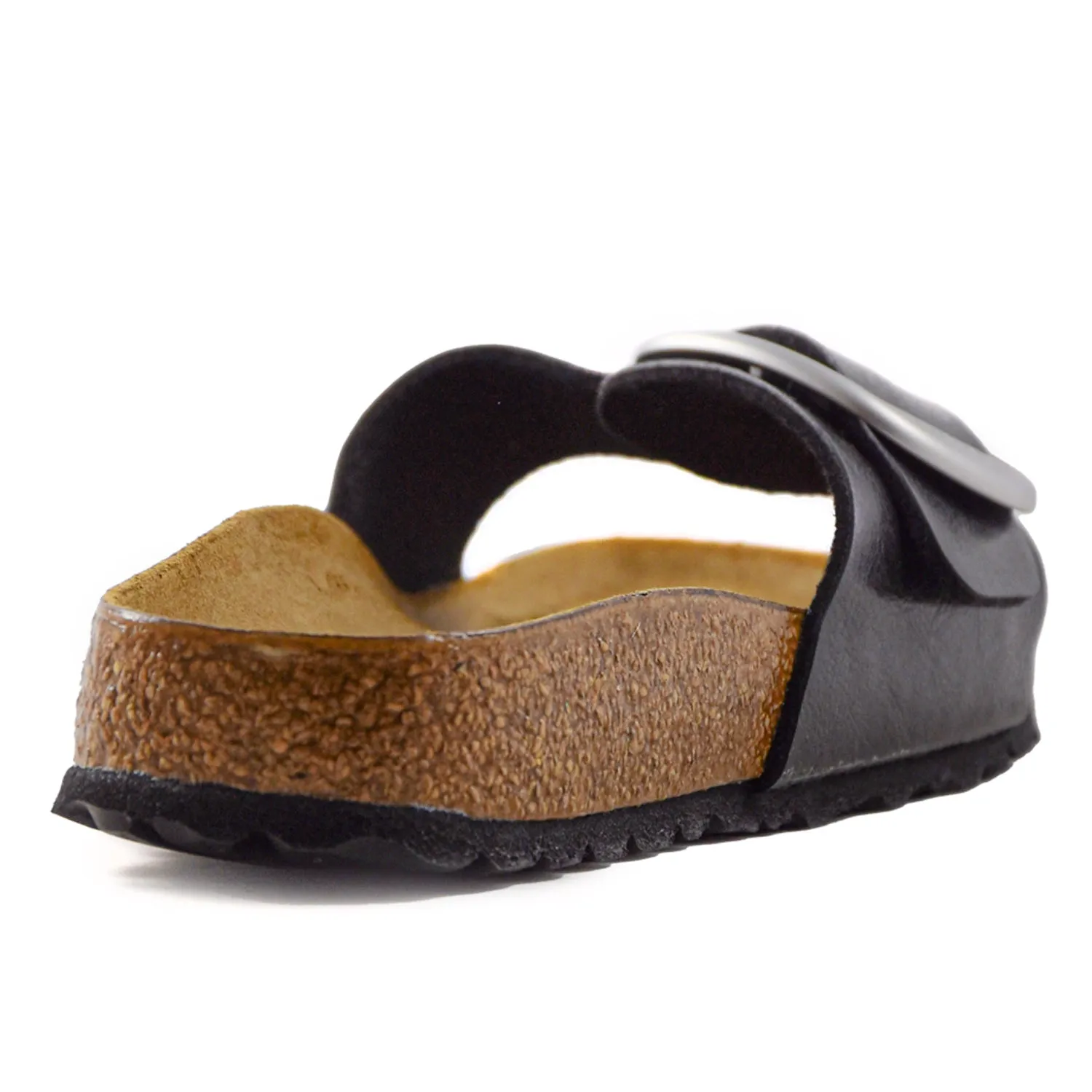 Birkenstock Madrid Buckle Sandali Donna Liquirizia Fibbia Argento
