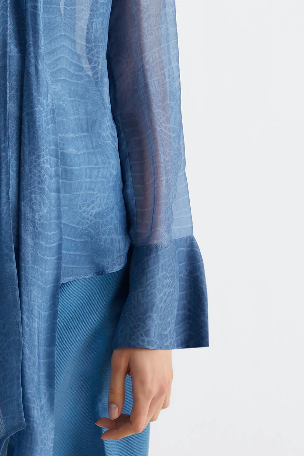 Blusa in Misto Seta Stampata