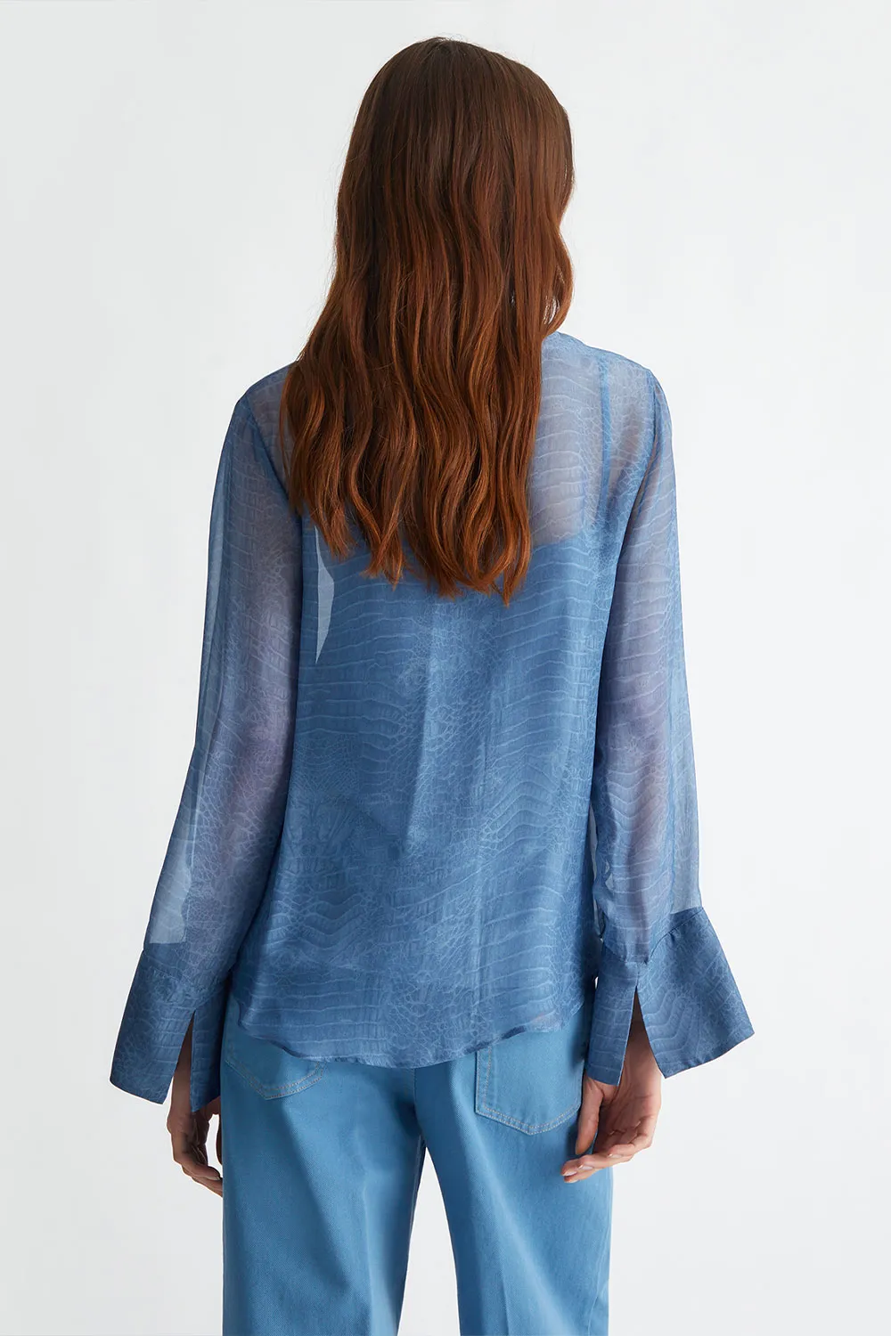 Blusa in Misto Seta Stampata