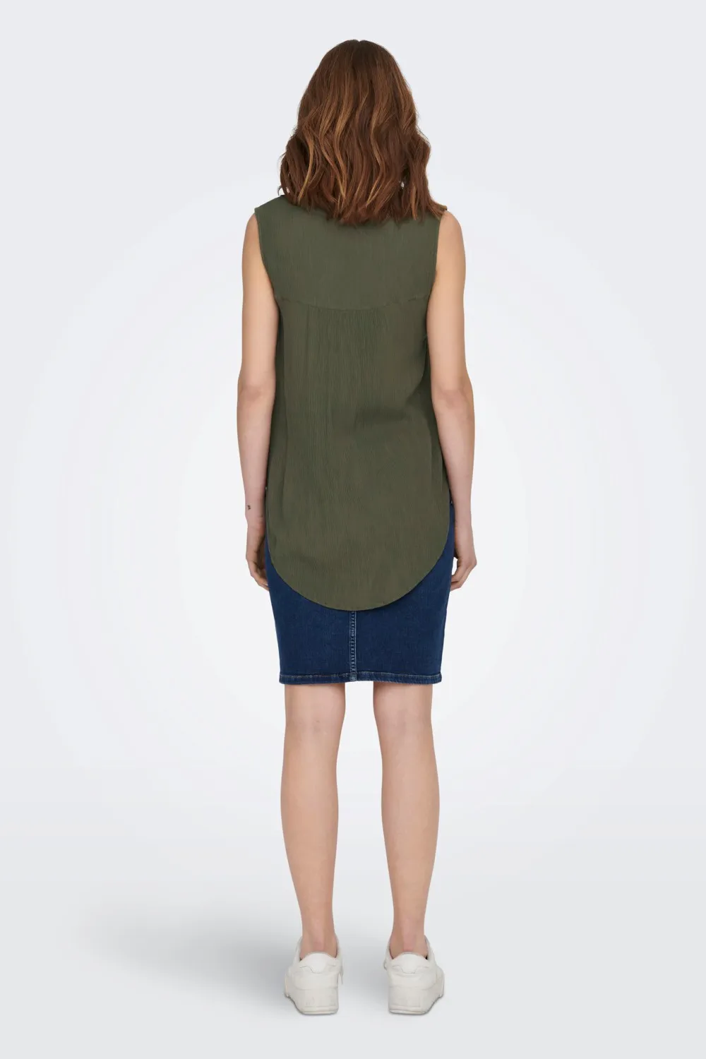 Blusa manica corta Only ONLJETTE LIFE S/L TOP WVN NOOS Verde Oliva