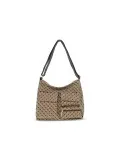 Borsa a tracolla Gherardini SOFTY CROSSBODY TABACCO in tessuto e pelle tabacco