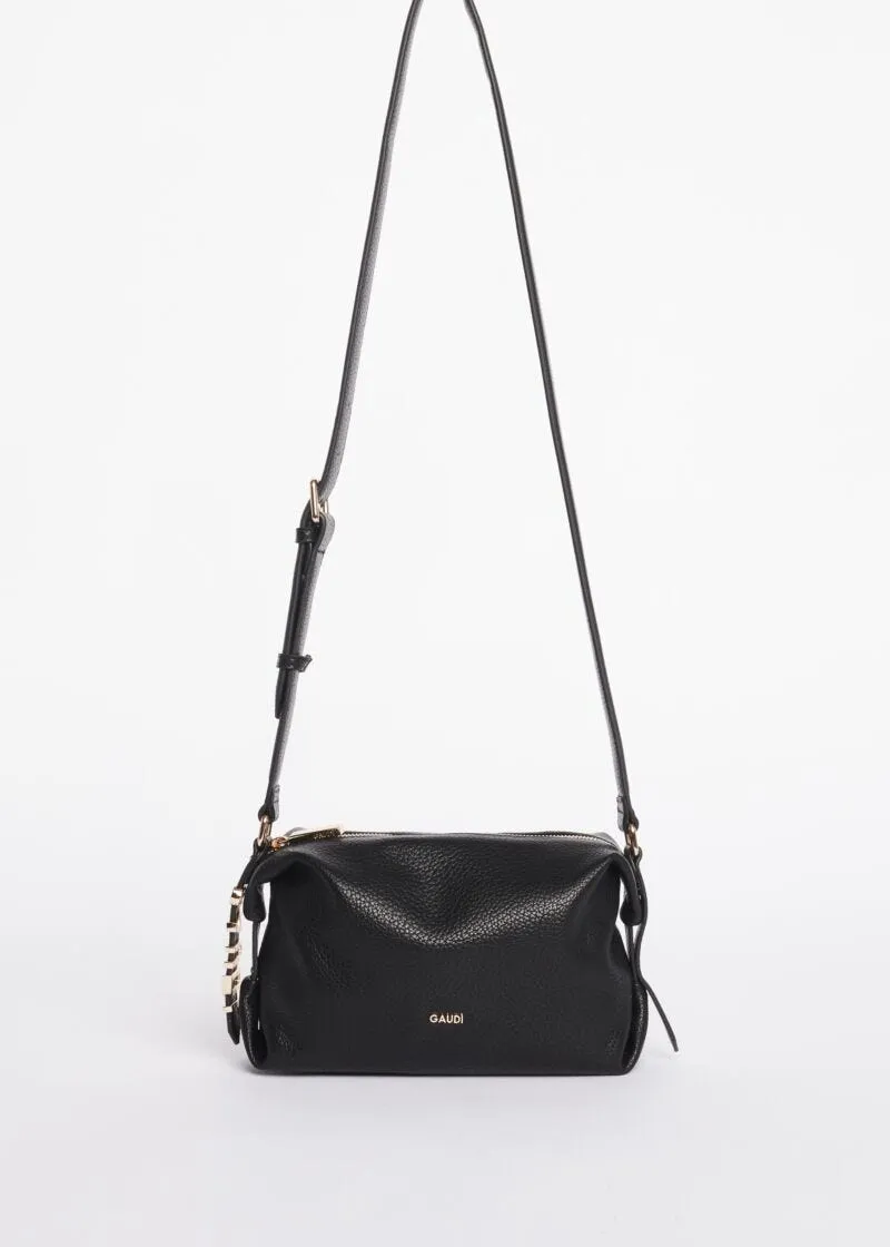 Borsa crossbody con lettering in metallo